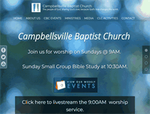 Tablet Screenshot of campbellsvillebaptistchurch.com